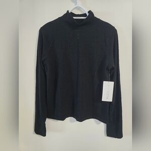 ATHLETA Black Turtleneck Sweater Sport Active Seamless Long Sleeve Size XL